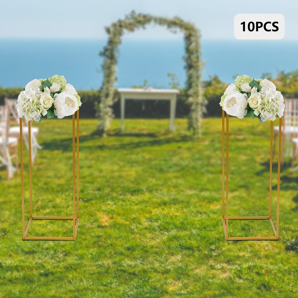 10PCs Gold Flower Stand for Wedding Table Centerpieces 23.62inch Tall Wedding