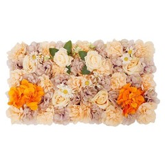 Champagne & Autumn Warm Tones Artificial Flower Panels 12Pcs Durable Fade Proof
