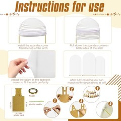 Wedding Arch Covers Stretchy Backdrop(6ft/6.6/7.2ft) Set of 3 7.2FT/6.6FT/6FT