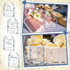 4 Pcs Flower Acrylic Wedding Signs for Ceremony and Reception Guest Wedding Car