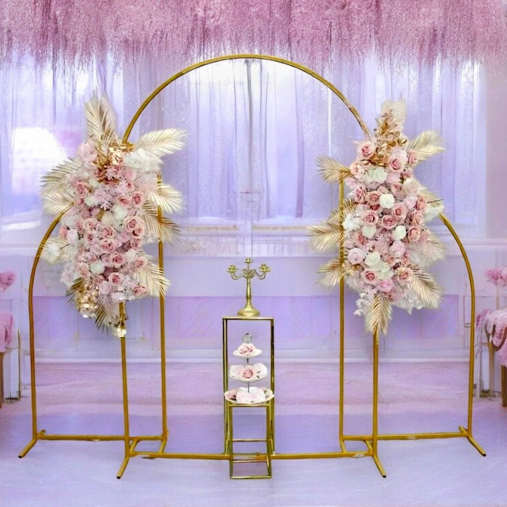 Gold Wedding Arch Decoration Backdrop 3-Piece