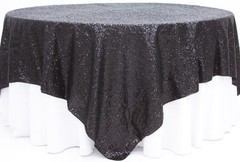 Sequin Overlay 60″ × 60″ Sparkly Shiny Tablecloth Design 4 COLORS WEDDING Party