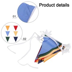 10M Bunting Flags for Home Garden Party For Birthday and Wedding Decor