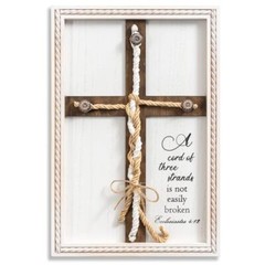 Three Strands Cord Wedding Unity Sign 10″ × 15″, Unity Cross Braid for Wedding