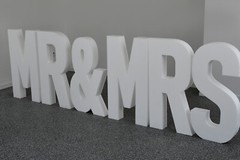 Lettering “Mr & Mrs” Letters 50-99cm Engagement Wedding Decoration Styrofoam