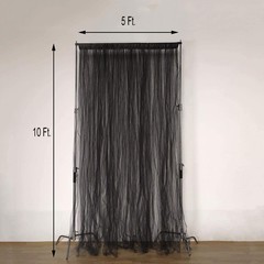5 feet x 10 feet Sheer Tulle Curtain Backdrop Panels Party Wedding Decorations