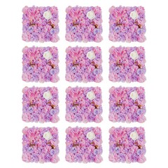 12pcs Artificial Silk Rose Flowers 3D Backdrop Wall for Wedding Party Decoration