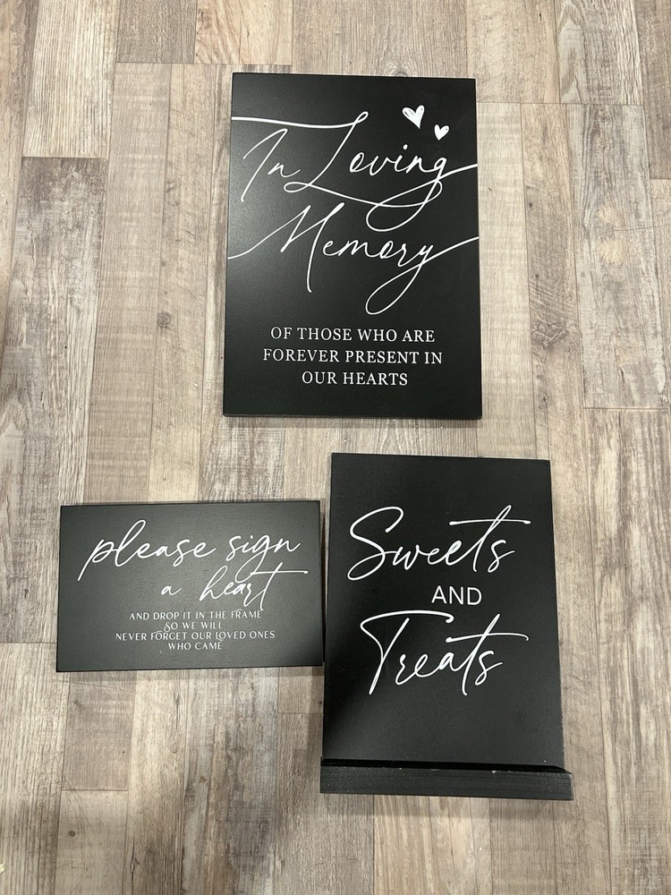 Wedding Decor Sign Bundle – Black & White Modern