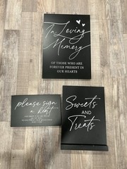 Wedding Decor Sign Bundle – Black & White Modern