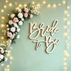Wooden Bride to Be Sign for Bridal Shower, Bachelorette, Engagement Wedding Part