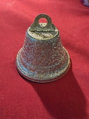 Lot of (24) Frosted Gold Mini Kissing Bells 1-3/4″ Wedding Favors Celebrate, NEW
