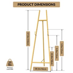 2 Pack Gold Welcome Sign Stand, Display Stand Adjustable Easel Stand for Wedding