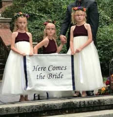 Wedding Ceremony Banner Here Comes the Bride Sign Custom Wedding Decoration
