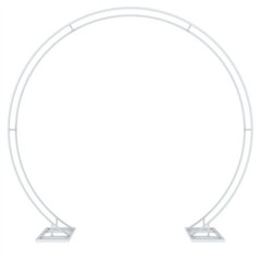 Moongate Round Wedding Arch Metal Backdrop Stand Flower Garland Frame Venue Deco