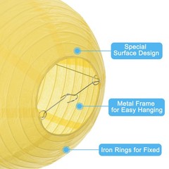 2Pcs 31x10in Jellyfish Paper Lantern, Yellow