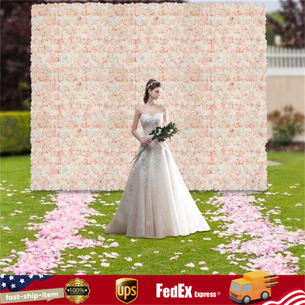 6 Pcs Artificial Flower Wall Silk Floral Backdrop Party Wedding Decoration Panel