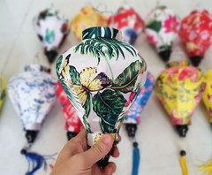 Set 16 Vietnamese Silk Lanterns 22cm for Outdoor Party Decor – Tents decor
