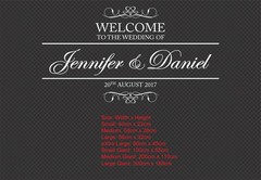 Vintage Custom Wedding Welcome Sign Sticker Decal Party Wall Mirror Removable