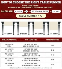 Christmas Table Runner,13”X72” Seasonal Christmas Decorations Table Runner,