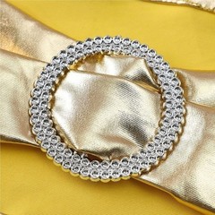 Gold Chair Sashes Stretch Fit Spandex Wedding Banquet Party Decoration 50 Pack