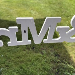 Wooden Mr & Mrs Hanging Wedding Sign White Rustic Twine Bridal Shower Decor