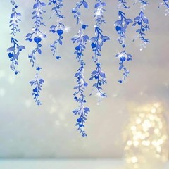 Royal Blue Leaf Vine Garlands Artificial Flower Vine Hanging Leaves Blue Vines