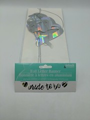 Silver Foil Letter Banner “Bride To Be” 2.45×0.4Letters/ 9ft string
