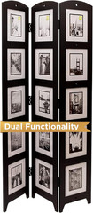 3-Panel Photo Collage Room Divider & Privacy Screen for Home & Office Decor