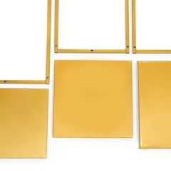 3 Durable Metal Wedding Flower Stands Rectangular Rack Vase Plant Golden Rack