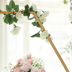 21″ Gold Hexagon Metal Flower FRAME Geometric Table Arch Centerpiece Party Event