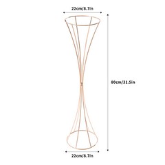 10pcs Flowered Iron Trumpet Vase Elegant Wedding Centerpieces Gold Vases