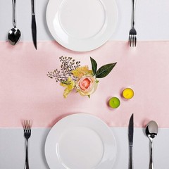 5-Pack Satin Table Runner Rose Gold 12 x 108 inches Long, Table Runners for W…
