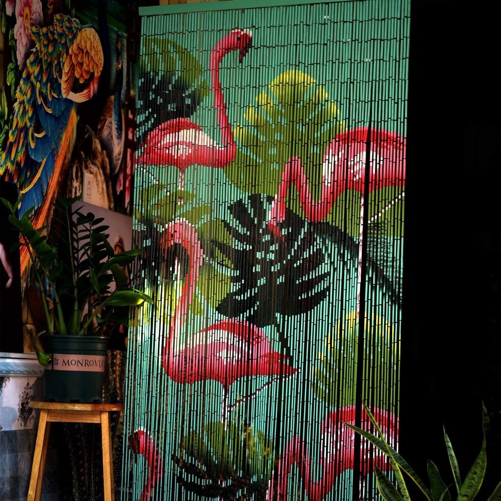 Flamingo Beaded Curtain, Doorway Beads Curtains, Hanging Beads for Doorways 3…