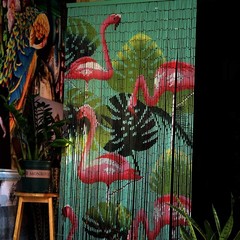 Flamingo Beaded Curtain, Doorway Beads Curtains, Hanging Beads for Doorways 3…