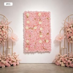 Artificial Flower Wall Panels Wedding Home Decor Backdrop Floral Backgrounds