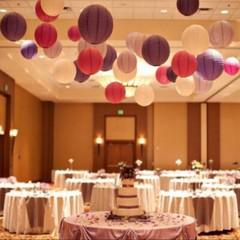 5 Pcs 8″ – 16″ Paper Lanterns Xmas Christmas Party Wedding Festival Decoration
