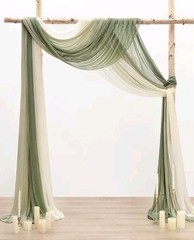 Floroom Wedding Arch Draping Fabric 3 Panels 20Ft Chiffon Fabric Drapes Arbor…