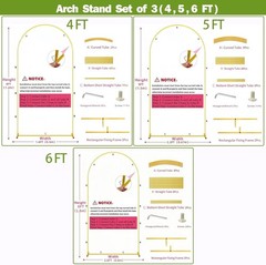 Missing Part Arch Backdrop Stand Set 3 Wedding Arched Metal Frame