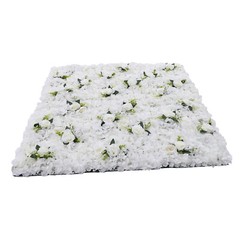6-Pack Silk Peony & Rose Wall Panels 60 × 40 cm Wedding Backdrop White/Green