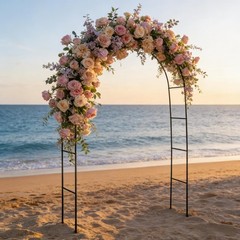 3Pack Heavy-Duty Metal Garden Trellis Rustproof Arched Climbing Plant Support US