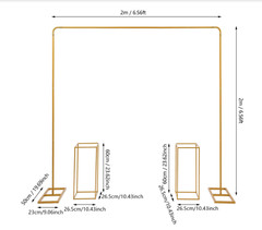 Gold Metal Wedding Backdrop Stand 1 Balloon Stand 2 Flower Stands Wedding Stand