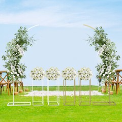 Ballon Stand+2Flower Stands Arch Backdrop Stand for Parties Wedding Flower Stand