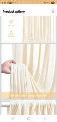 20ft x 12ft Champagne Backdrop Curtains Wrinkle Free Backdrop Curtain for Wed…