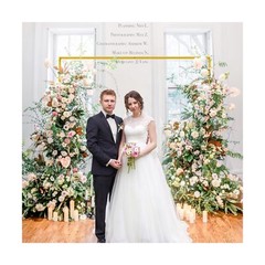 6.6FT x 6.6FT Gold Wedding Arches for Ceremony Rectangular Metal Balloon Arch…