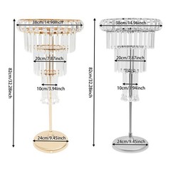 4 Tier Acrylic Flower Stand 32.28inch Tall Wedding Centerpieces Flower Stand