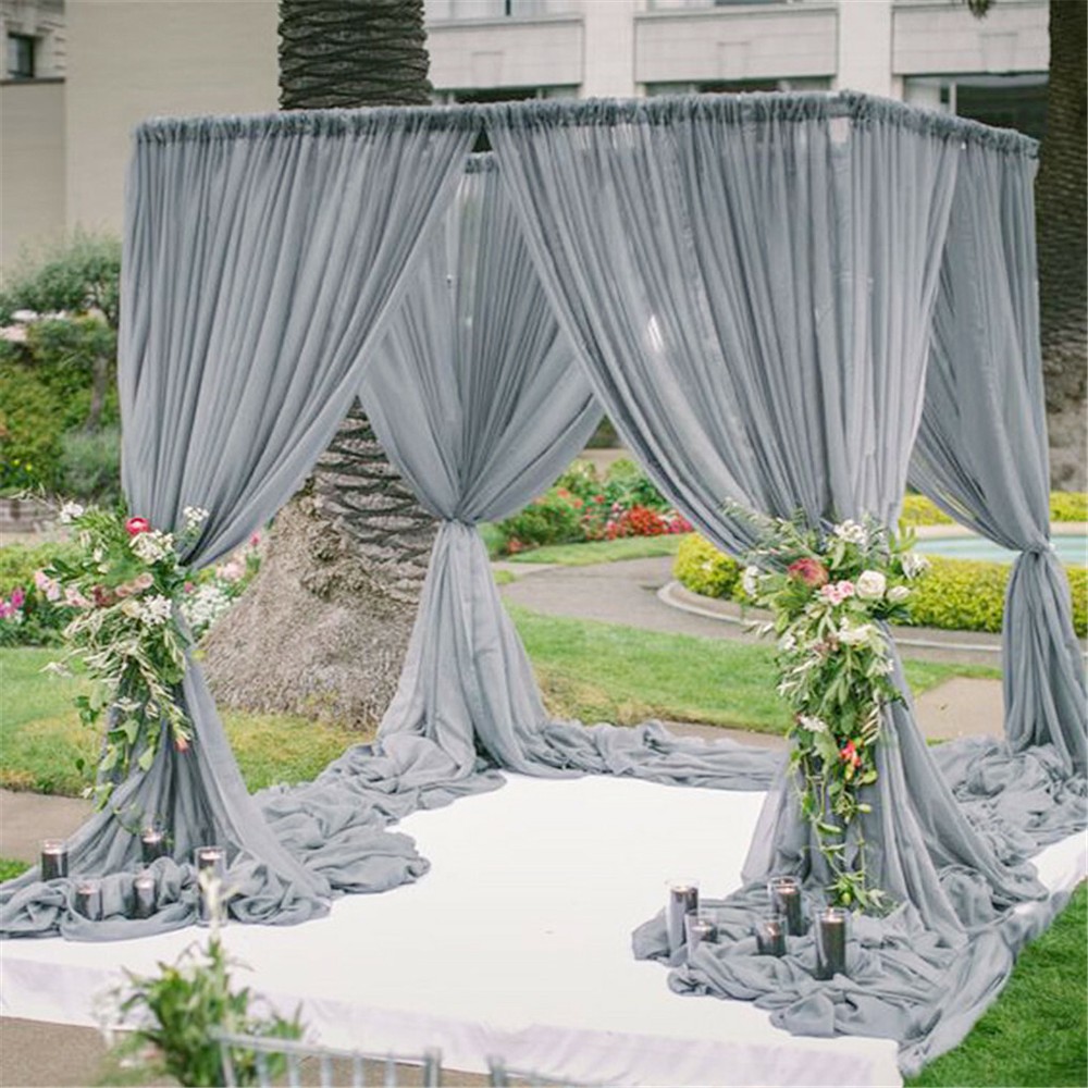 Adjustable Giant Double Drape Pipe Wedding Arch Backdrop Stand Iron Frame Booth