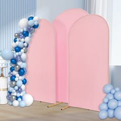 3 pcs Round Top Wedding Arch Backdrop STAND COVERS Set for Party/Birthday