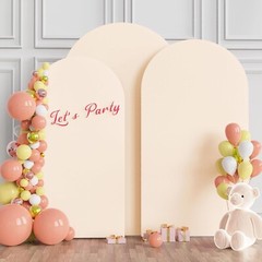 Wedding Arch Cover 7.2FT, 6.6FT, 6FT Set of 3 Spandex Fitted Wedding Arch Stand