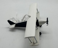 Hanging Airplane, White Black, Nursery Decor, Decorative Wooden Airplane
