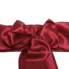 100 Apple Red Satin Chair Sashes Silky Sateen Chair Bows wedding party décor